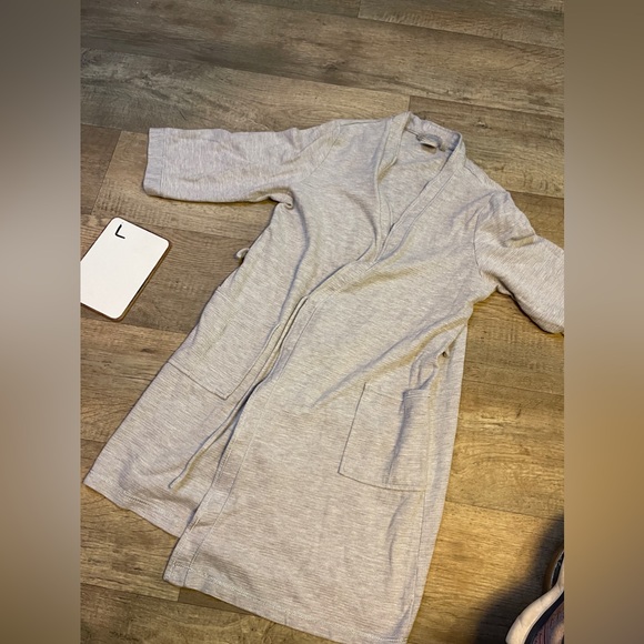 Waffle Material Robe Large Grey - Picture 1 of 1